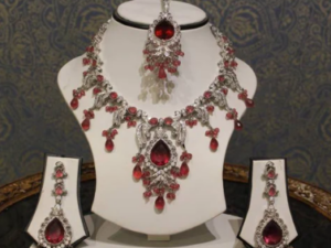 Chandan Fashion Pink Drops Necklace Set
