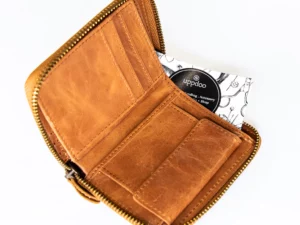 Uppdoo Explore Zip Round Verticle Bi fold Wallet, Esspresso