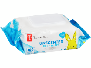 Presidents Choice Unscented Baby Wipes, 100 wipes