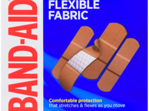 Band Aid Flexible Fabric Bandages Assorted Sizes, 50 pack