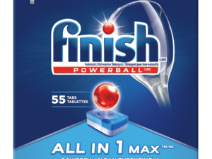 Finish Dishwasher Detergent, All In one Max Fresh, 55 tabs
