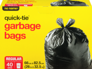 No Name Regular Garbage Bags, 40 bags