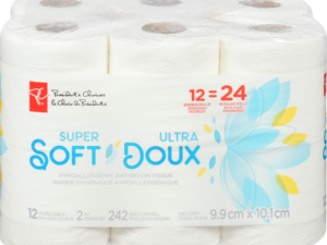 President’s Choice Super Soft Hypoallergenic Toilet Paper, 12 Pack