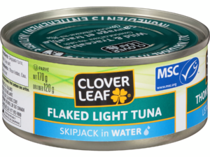 Clover Leaf Flaked Light Tuna Skip Jack In Water, 170g