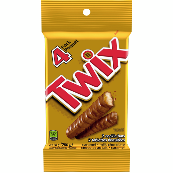 Twix Caramel Cookie Chocolate Candy Bar 4 Full Size Bars 200g Gotoshica