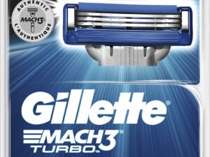 Gillette Mach3 Turbo Men’s Razor Blade Refill Catridges, 4 Count