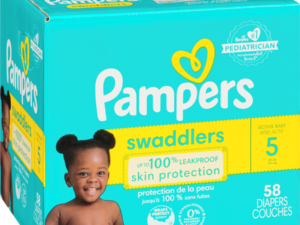 Pampers Swaddlers Active Baby Diaper Size 5, 58 Count
