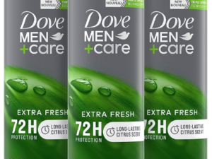 Dove Men+Care Dry Spray Antiperspirant Deodorant, 107g pack of 3