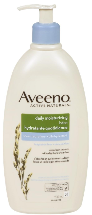 Aveeno Daily Moisturizing Lotion Sheer Hydration, Oily Skin, Dry Skin, Sensitive Skin , Colloidal Oatmeal, 532mL