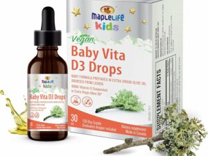 MapleLife Nutrition Kids – Baby Vita Vitamin D3 Drops, Age 0-3 Years – Precise Dropper Included , 30 ML ,120 Servings